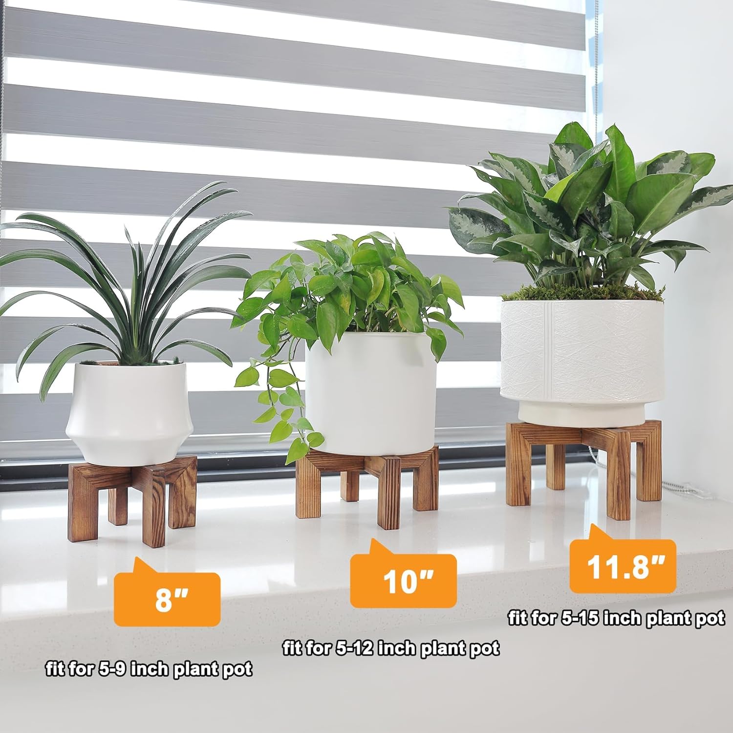 15 Desert Backyard Amazon Finds That Look Expensive (But Aren’t) mini wooden plant stand