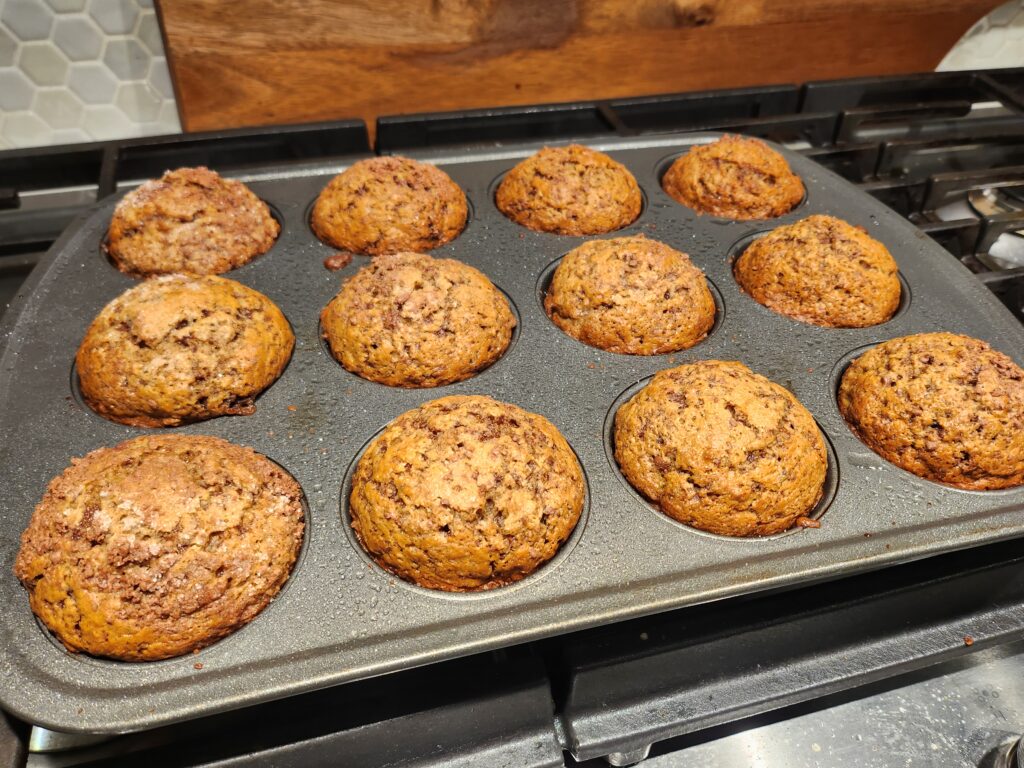 Bakery-Style Banana Chocolate Flake Muffins (Using Overripe Bananas) banana chocolate flake muffins