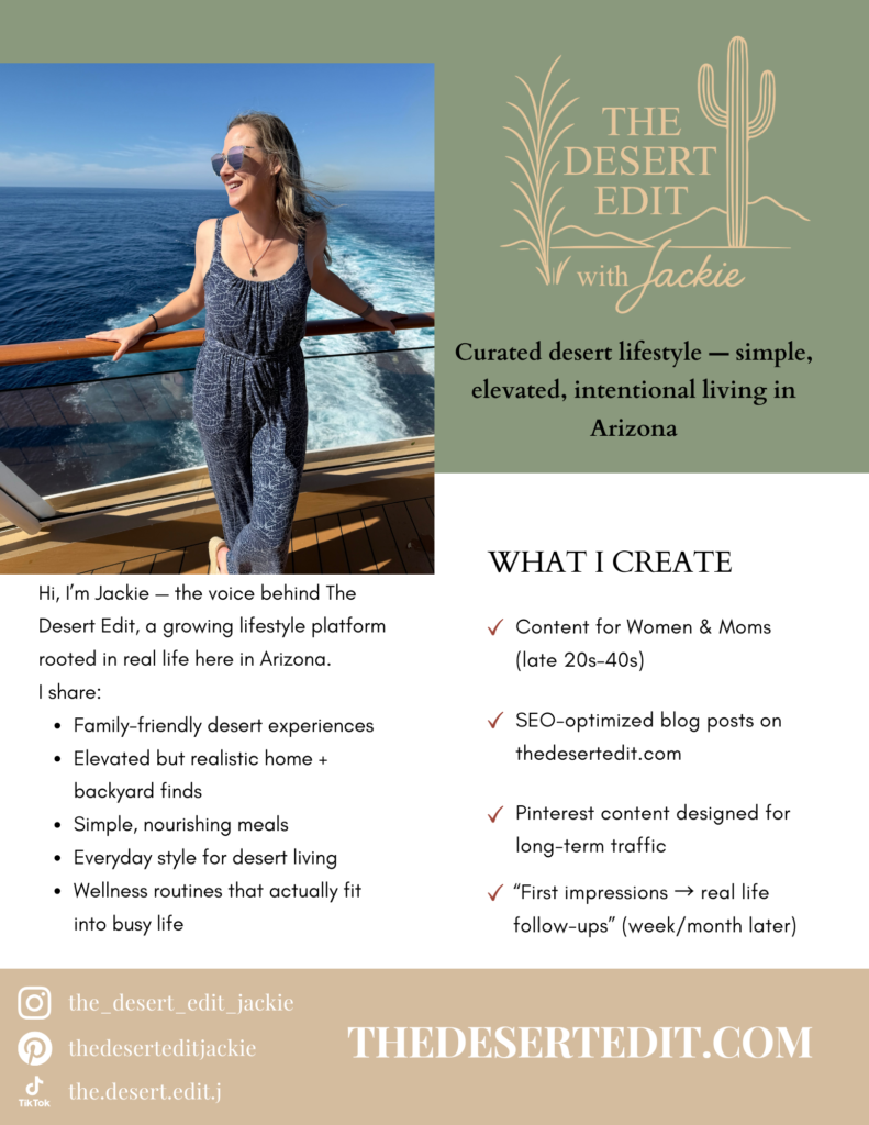the desert edit mini media kit