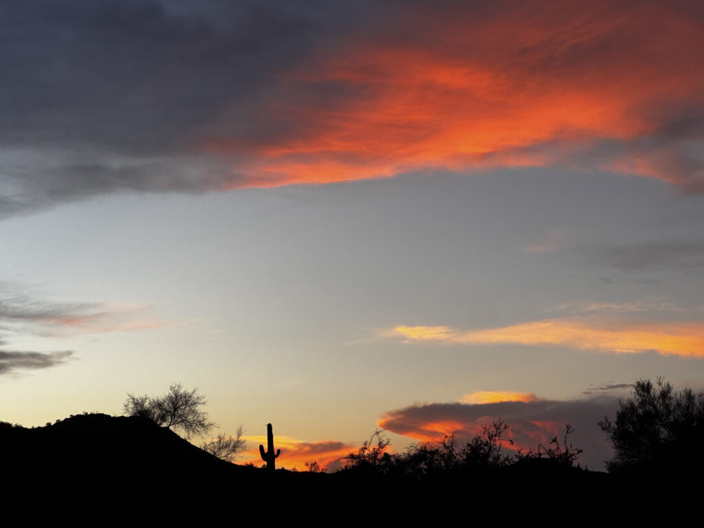 arizona desert sunset